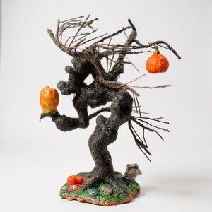 Lemax 2009 Spooky Town Witch Tree With Pumpkins Halloween Decor